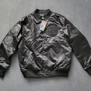 Golden State Warriors Pro Standard Triple Black Satin Jacket NOT Starter